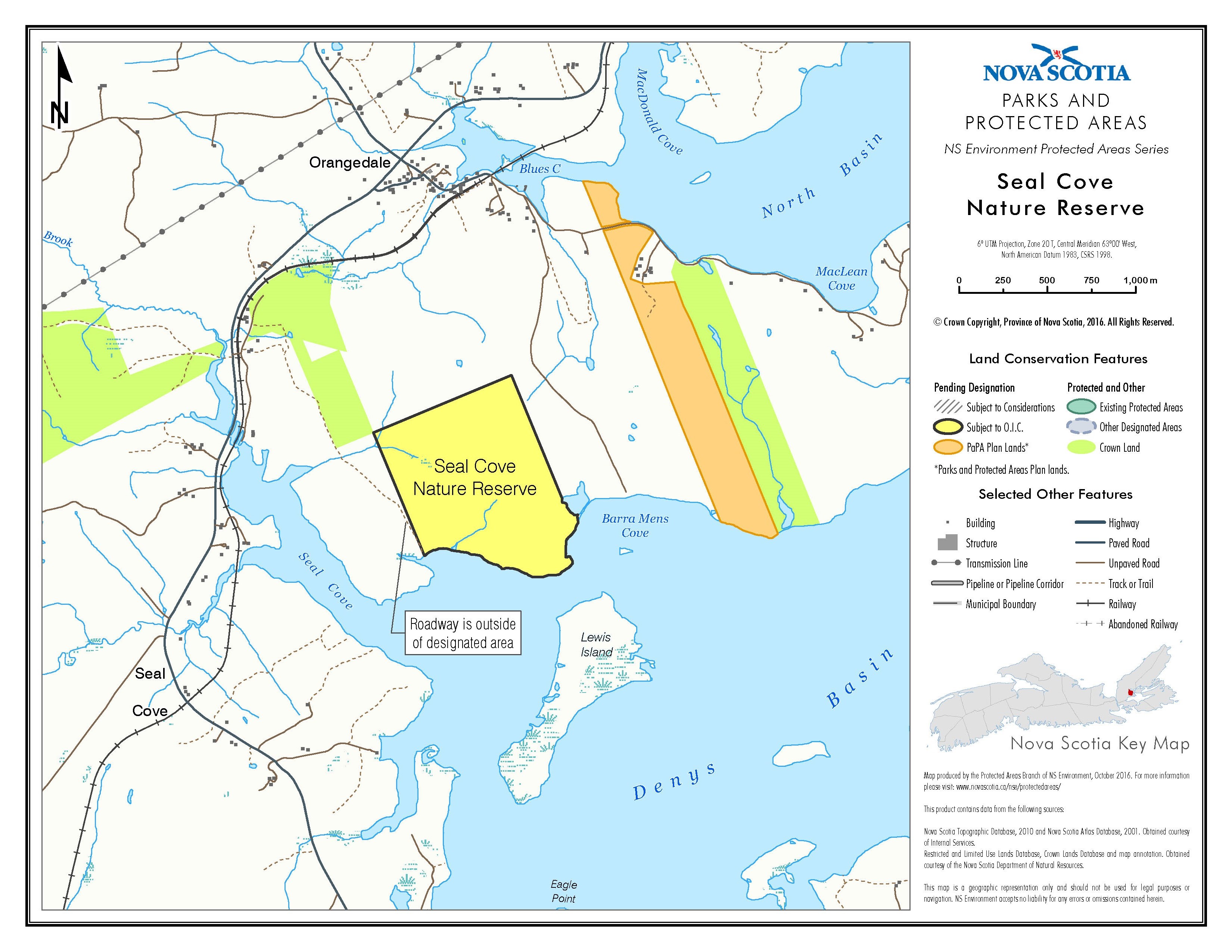 Map of Seal Cove Nature Reserve